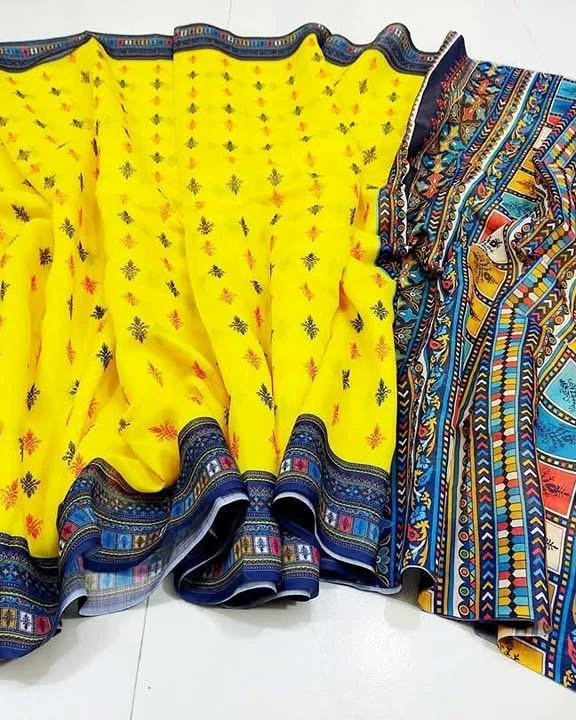 Digital Print Festivals Saree-926