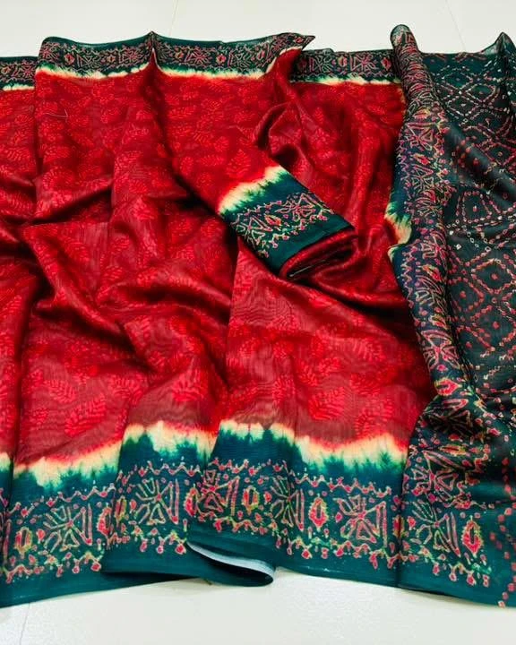 Digital Print Festivals Saree-907