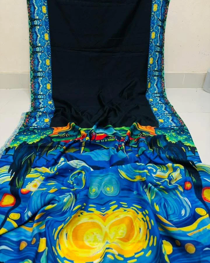 Digital Print Festivals Saree-905