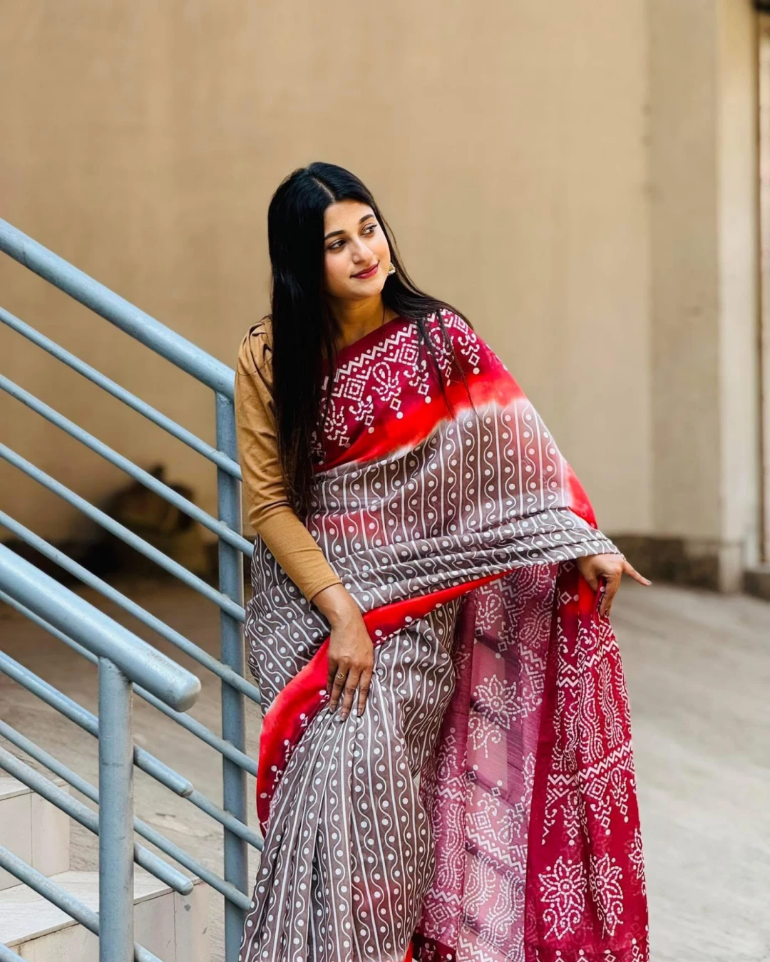 Digital Print Festivals Saree-897