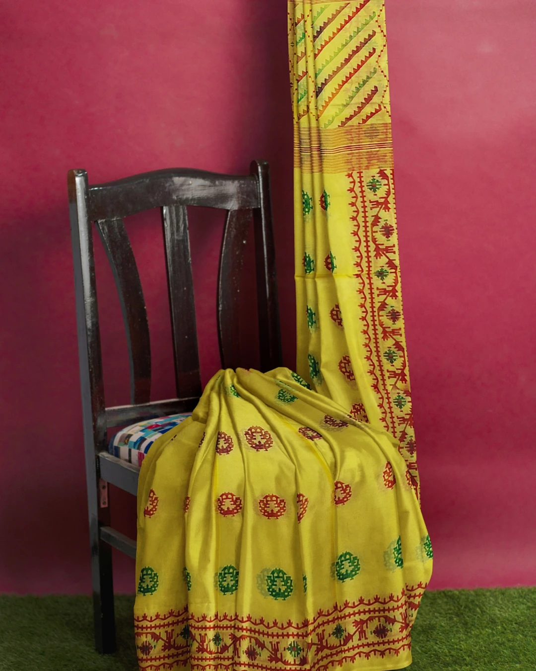 Half Silk Screen Print Saree (NY-12)