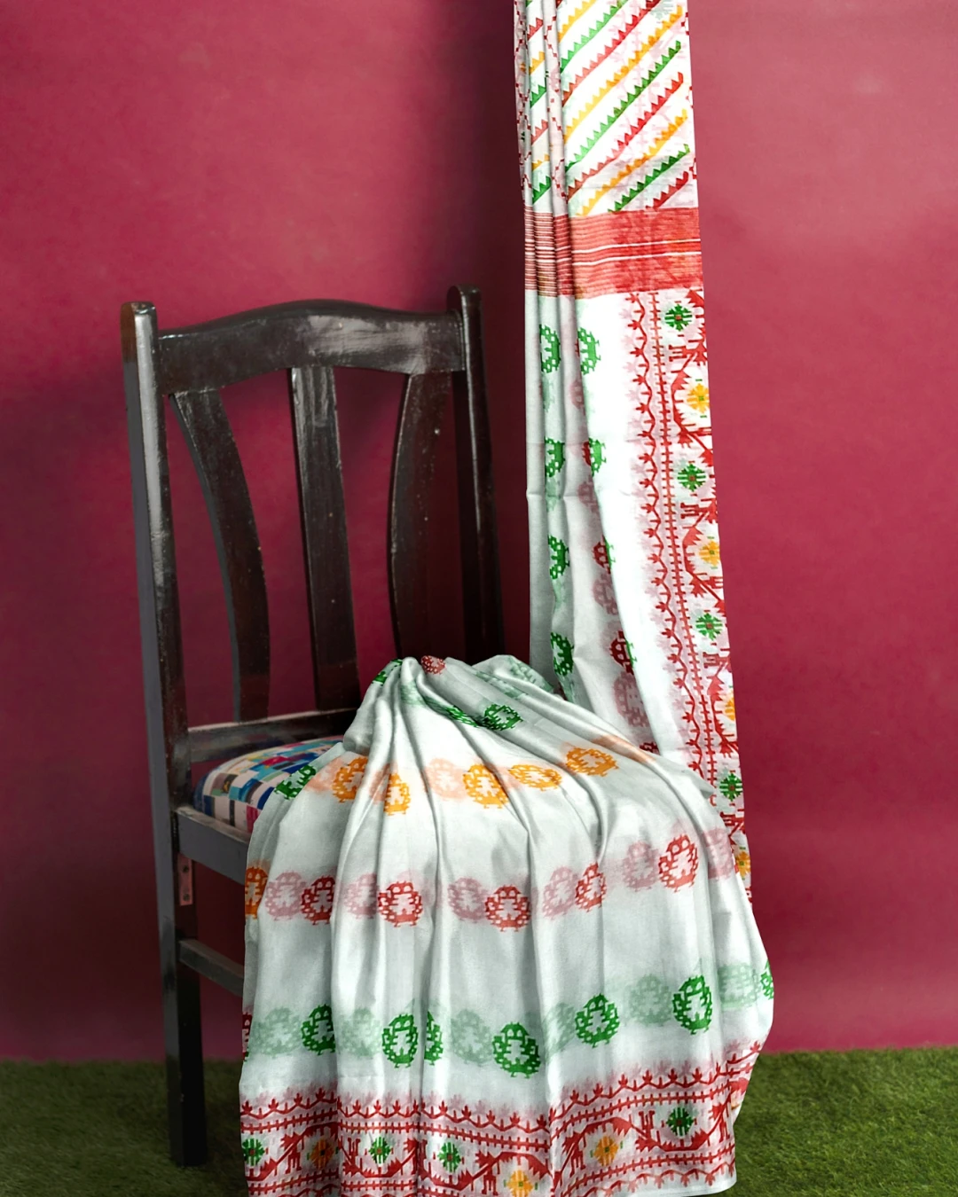Half Silk Screen Print Saree (NY-11)