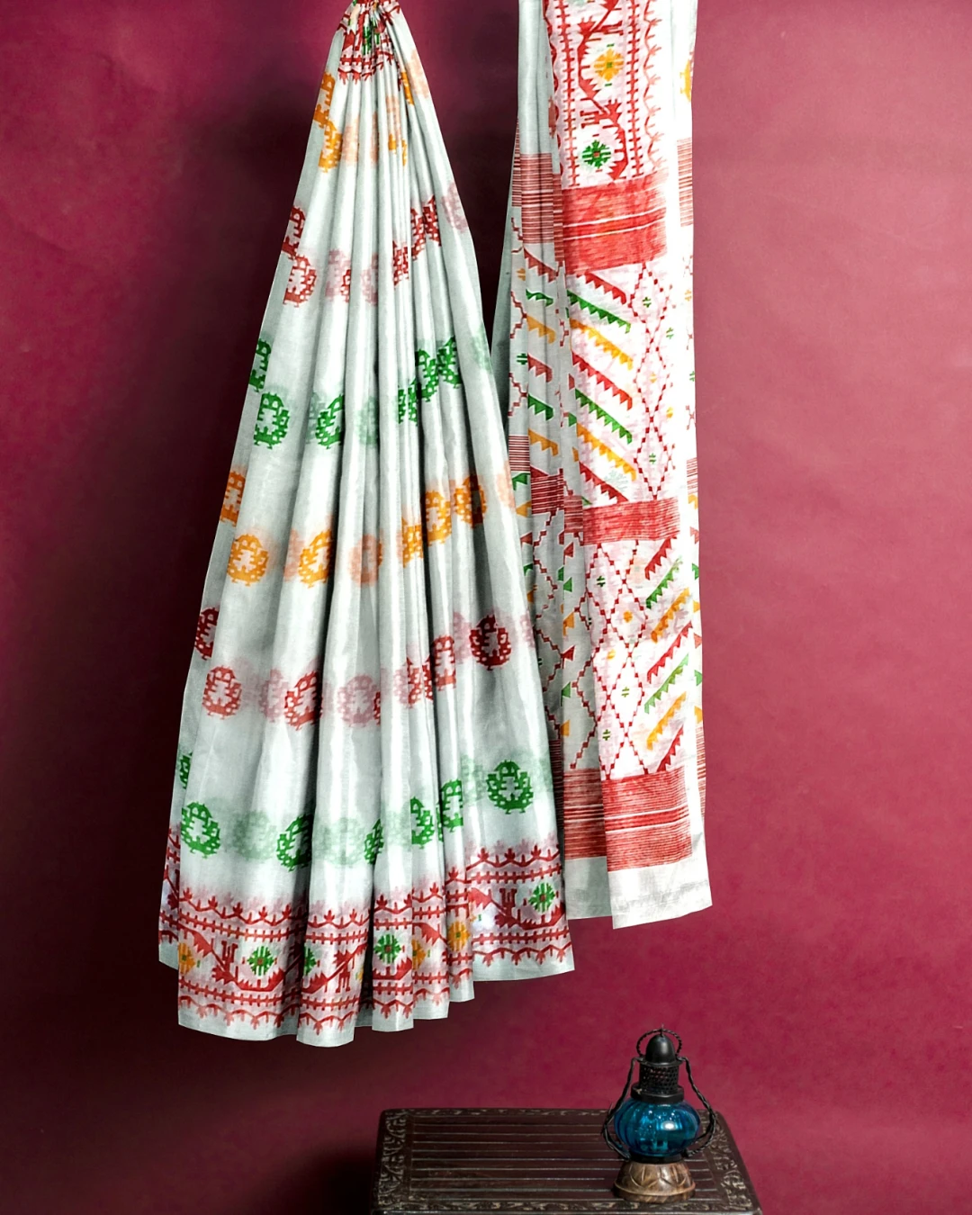 Half Silk Screen Print Saree (NY-11)