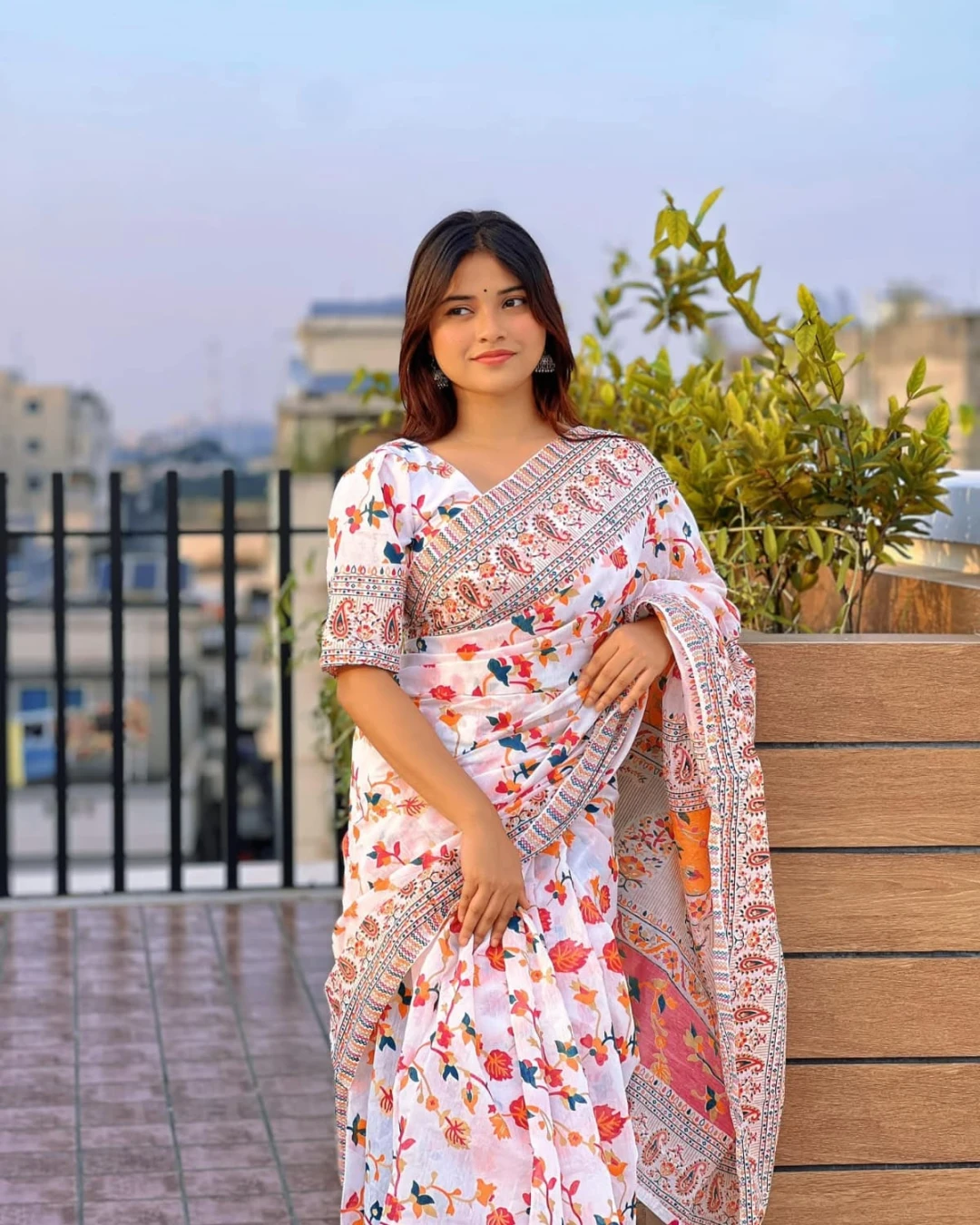 Tangail Tat Trendy Afsan Print Saree-1