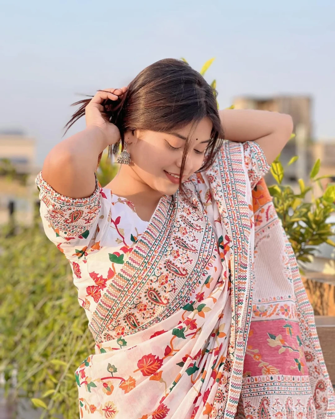 Tangail Tat Trendy Afsan Print Saree-1