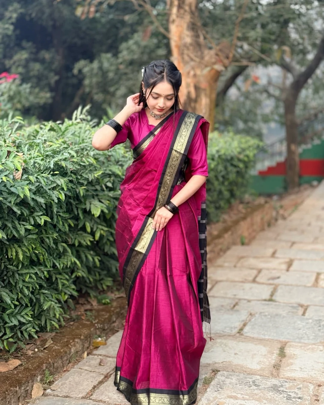 Heritage Bliss Tangail Tat Madurai Mercerized Cotton Saree