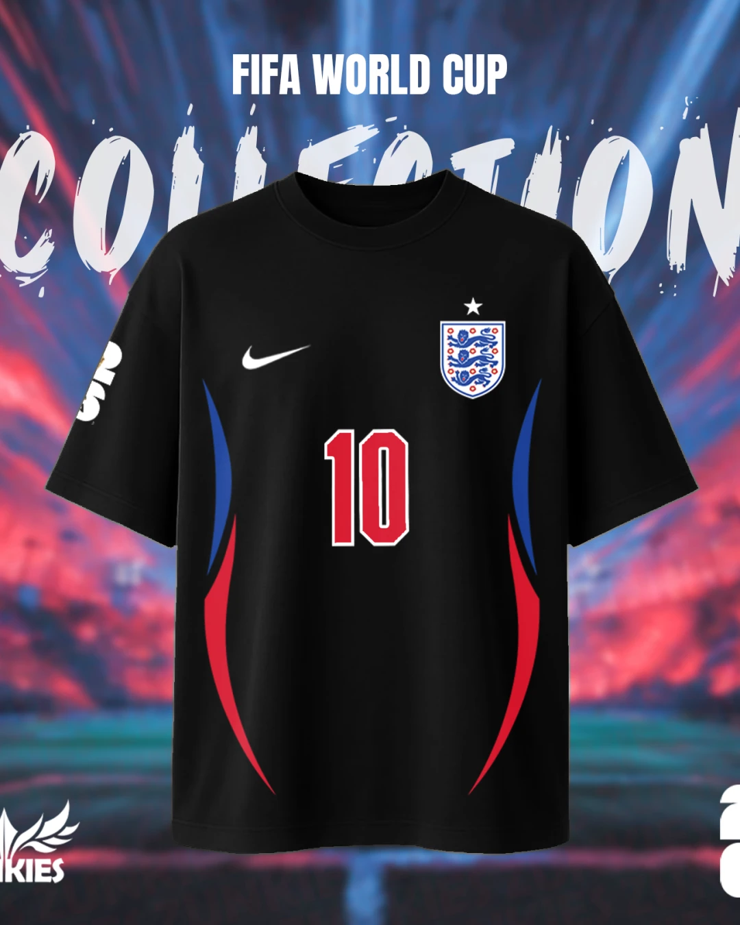 England Fifa World Cup - Zunkies Premium Collection - Oversized Drop Shoulder T-shirt