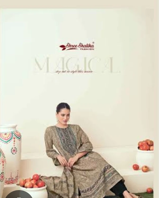 Earthy Glam Sequined Cotton Salwar Suit Set