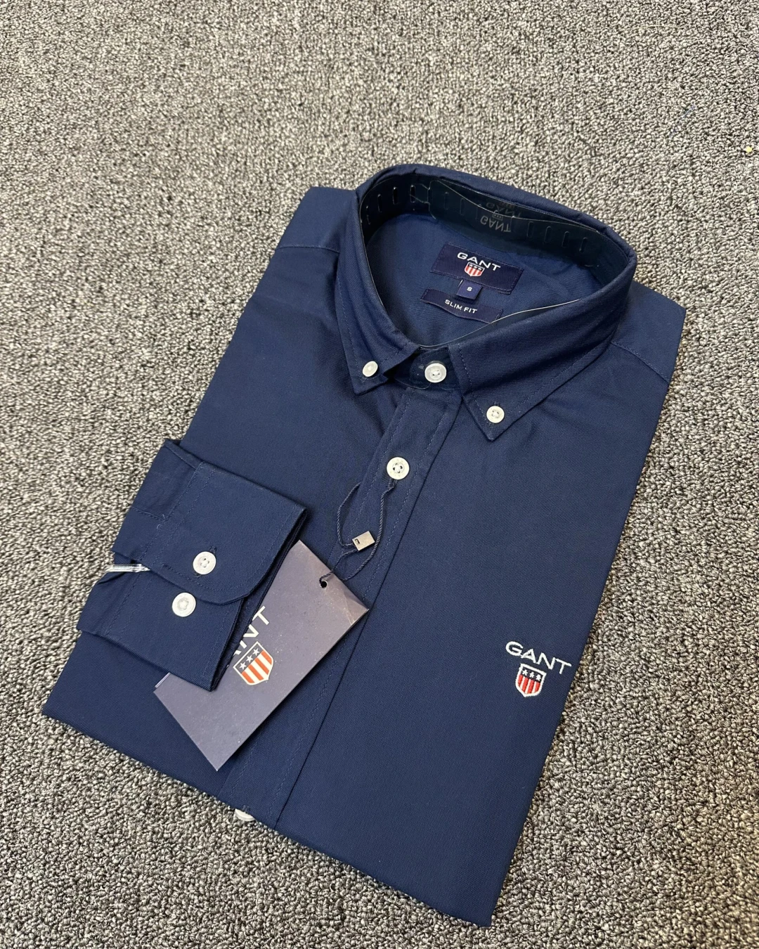 GANT Obsidian Navy Premium Solid Shirt