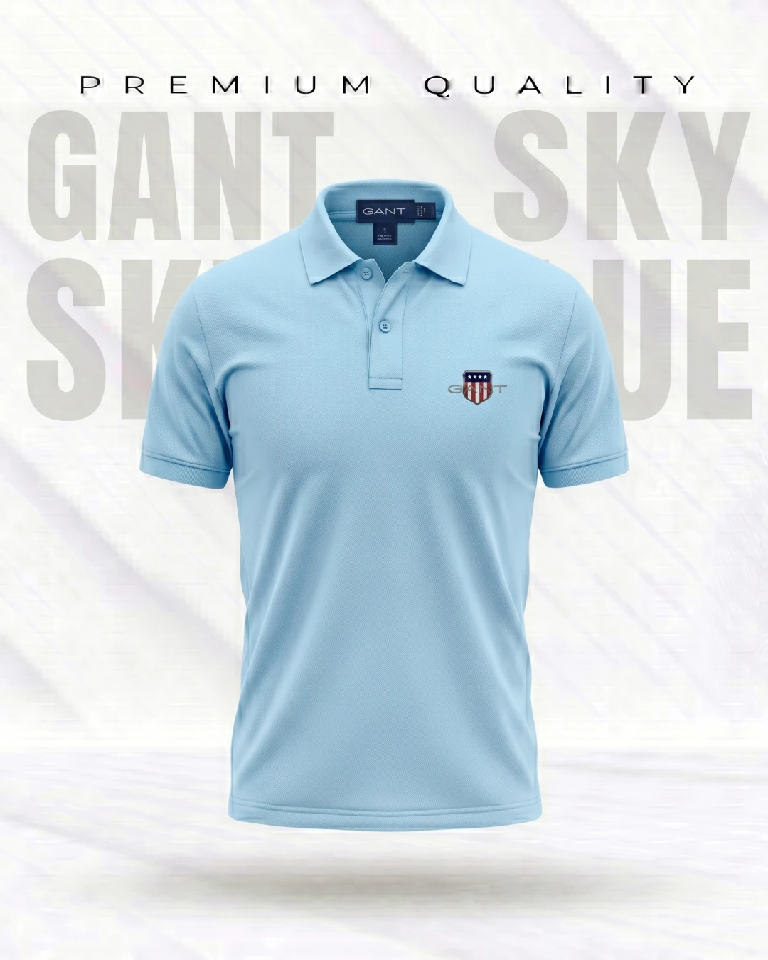 GANT Sky Blue Polo T-Shirt