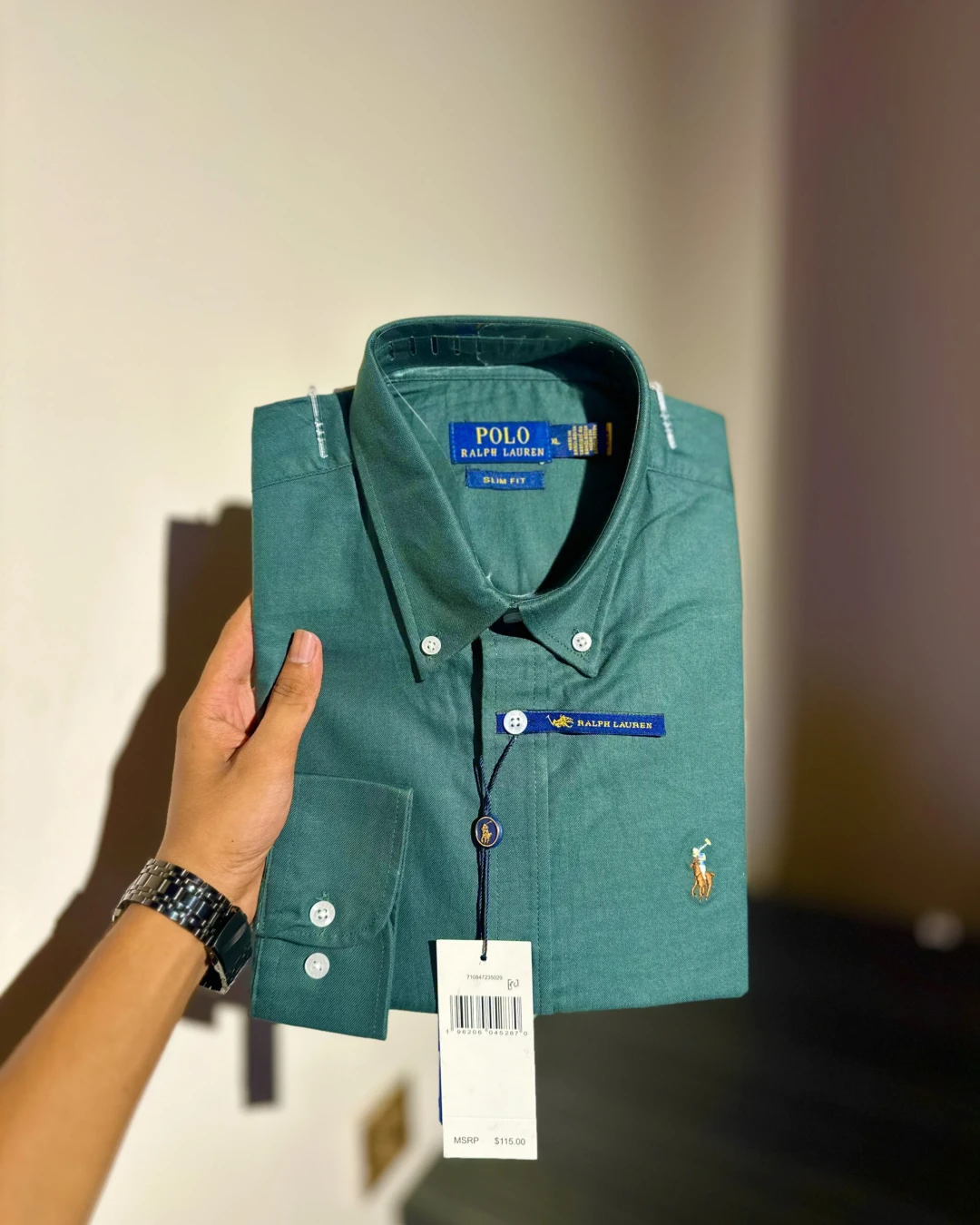 RL Premium Forest Green Solid Shirt