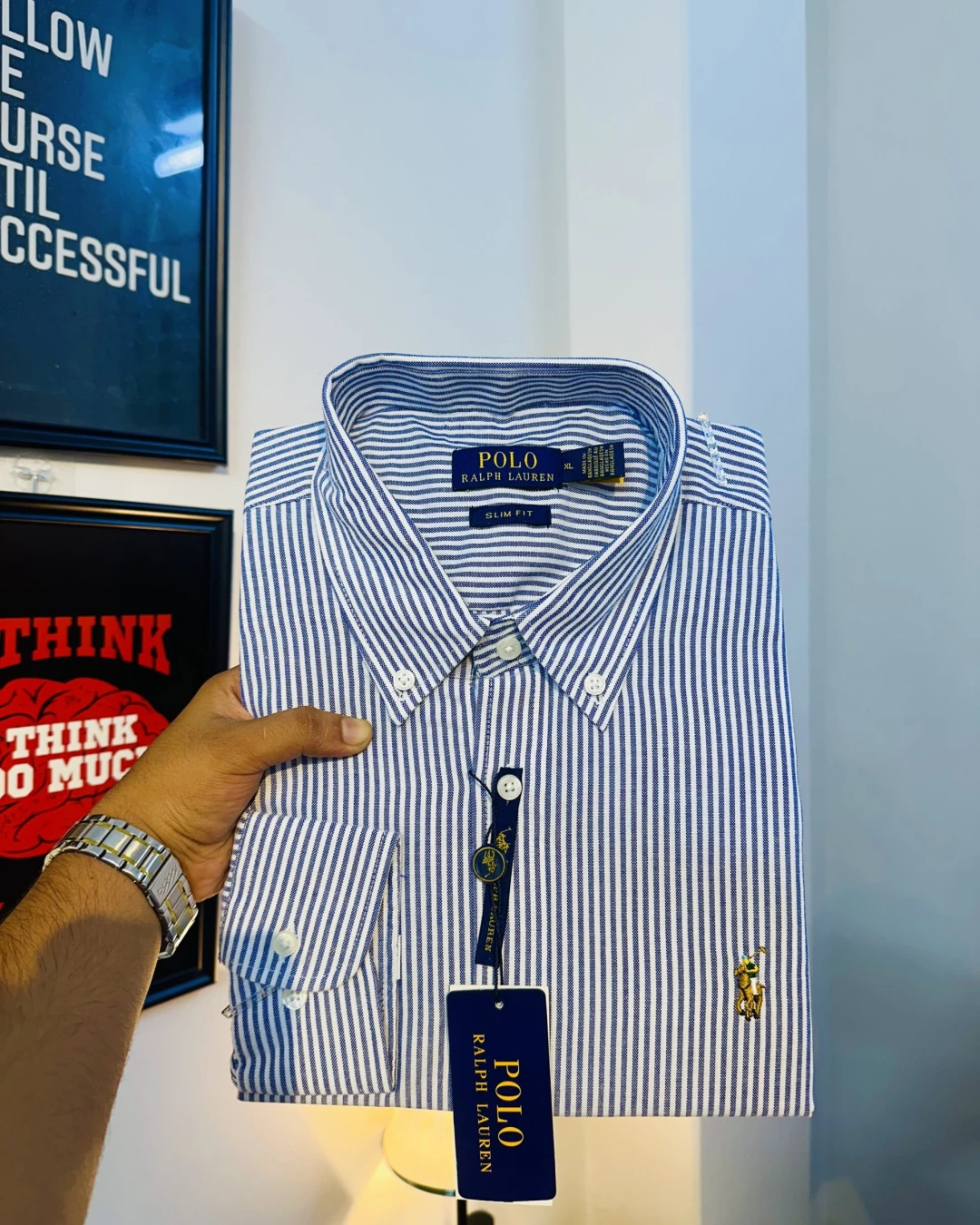 RL Jeans Blue Stripe Premium Shirt