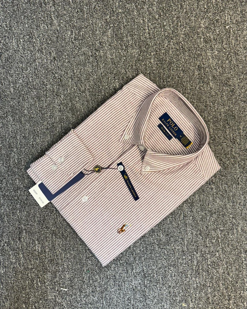 RL Peach Stripe Premium Shirt