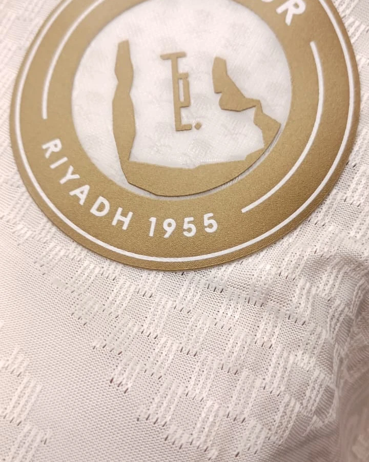 Al Nassr White and Gold Geometric Patterned Player Edition Jersey